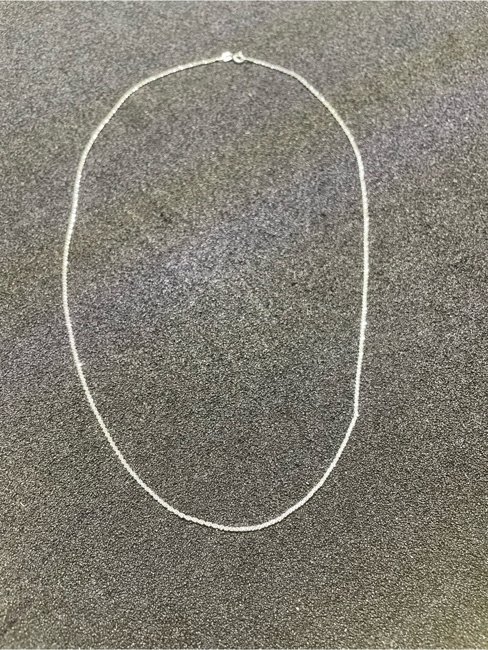 22” twisted rock sterling silver necklace